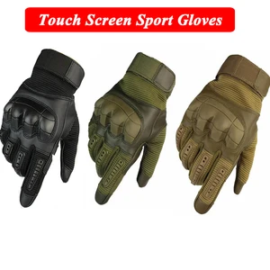 Открытый Тактические перчатки военные военный панцири защиты щебня в виде ракушки полный палец Прихватки для мангала пеший Туризм Велоспорт сенсорный - изображение