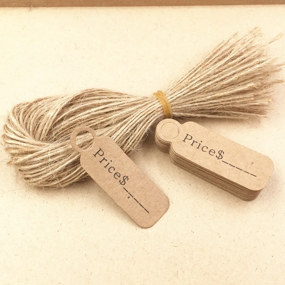 

100Pcs/Lot 4.5*1.5cm Hot Cute Shape Festival Party Kraft Personality Paper Price Tags For Production Price Tags Description