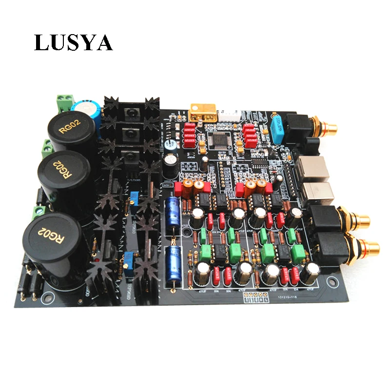

Lusya ES9018 DAC decoder amplifier Amanero Xmos USB Card 44k-192KHZ 16-32BIT DSD DAC board T0243