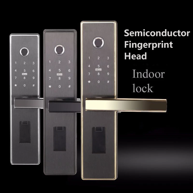  Aluminum Alloy Smart Door Lock Home Keyless Lock Intelligent Semiconductor Fingerprint Electronic L - 33027416289