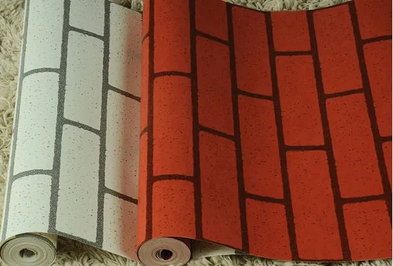 Compra rojo de papel tapiz para paredes online al por mayor de ... Color vino tinto en paredes
