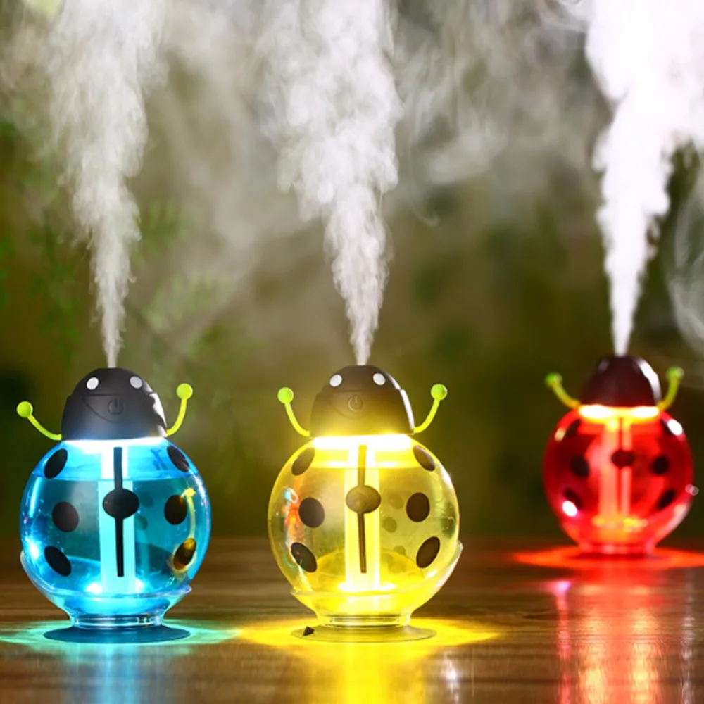 

NEW Beetle humidifier USB Humidifier Aroma diffuser Aromatherapy Essential oil diffuser Mini Portable Mist Maker 260ml LED Night