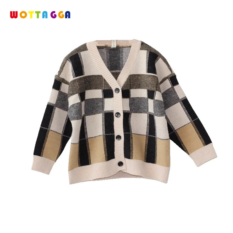 

WOTTAGGA 2018 Boy Sweater Child Solid Long Sleeve Sweater Cardigan Jacket Cardigan For Boys Fashion Autumn 3-7Y