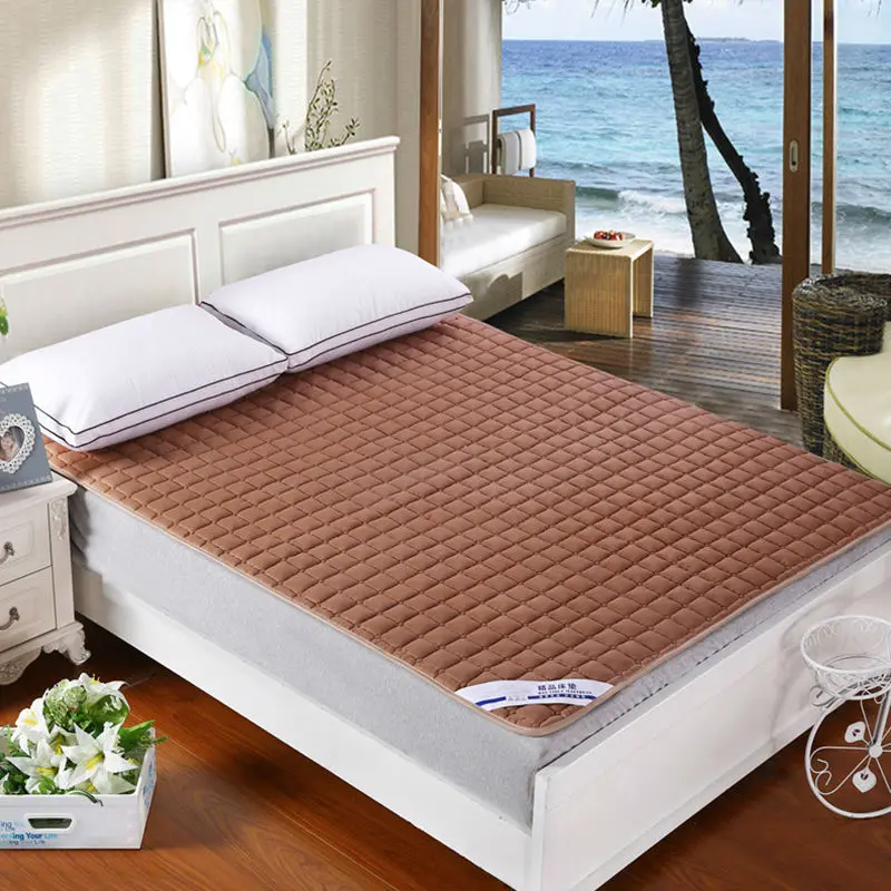 

New Hot 2017 Solid Color Washable Mattress Protector Full Size Hypoallergenic Free Protective Thickening Quilted Plain Bed Cover