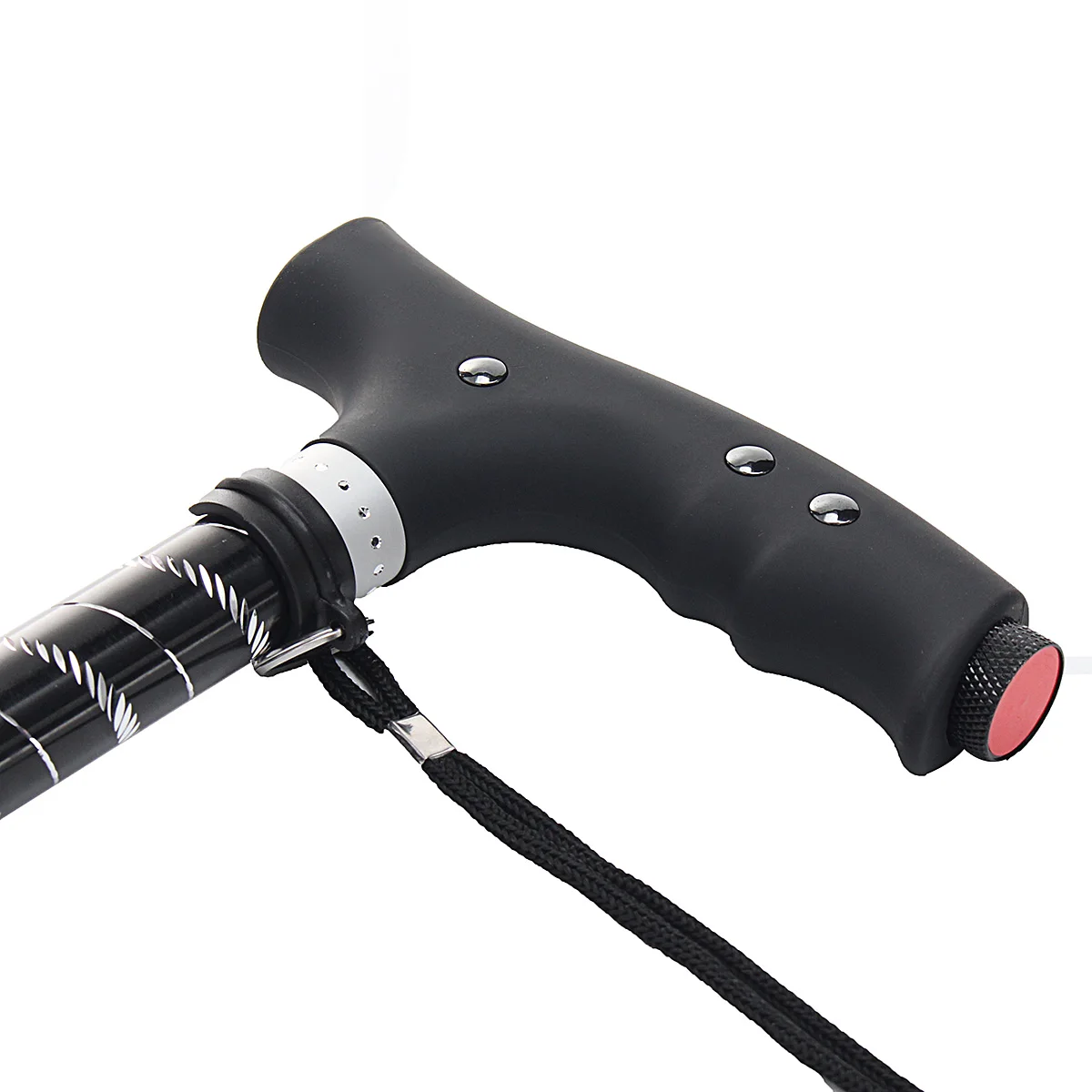 Lidar com Alça de Metal Fiel para o Velho Homem de Trekking Ultraleve Ajustável Bengala Cane Folding Led Light Cabeça Pivotante 3 Base 11 Esporte e Lazer