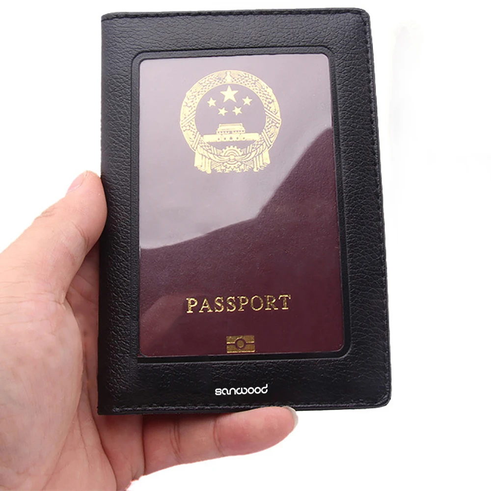 Модный чехол для паспорта, удостоверения личности, для мужчин, ПВХ, чехол, держатель для карт, подходит для стандартного паспорта, маленький кошелек для женщин и мужчин