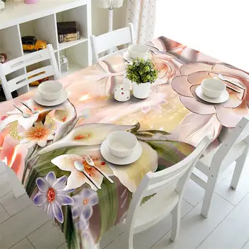 

cloth round table cloth Waterproof 3D rectangular Tablecloth Coffee party table cover customized size Cushion cover
