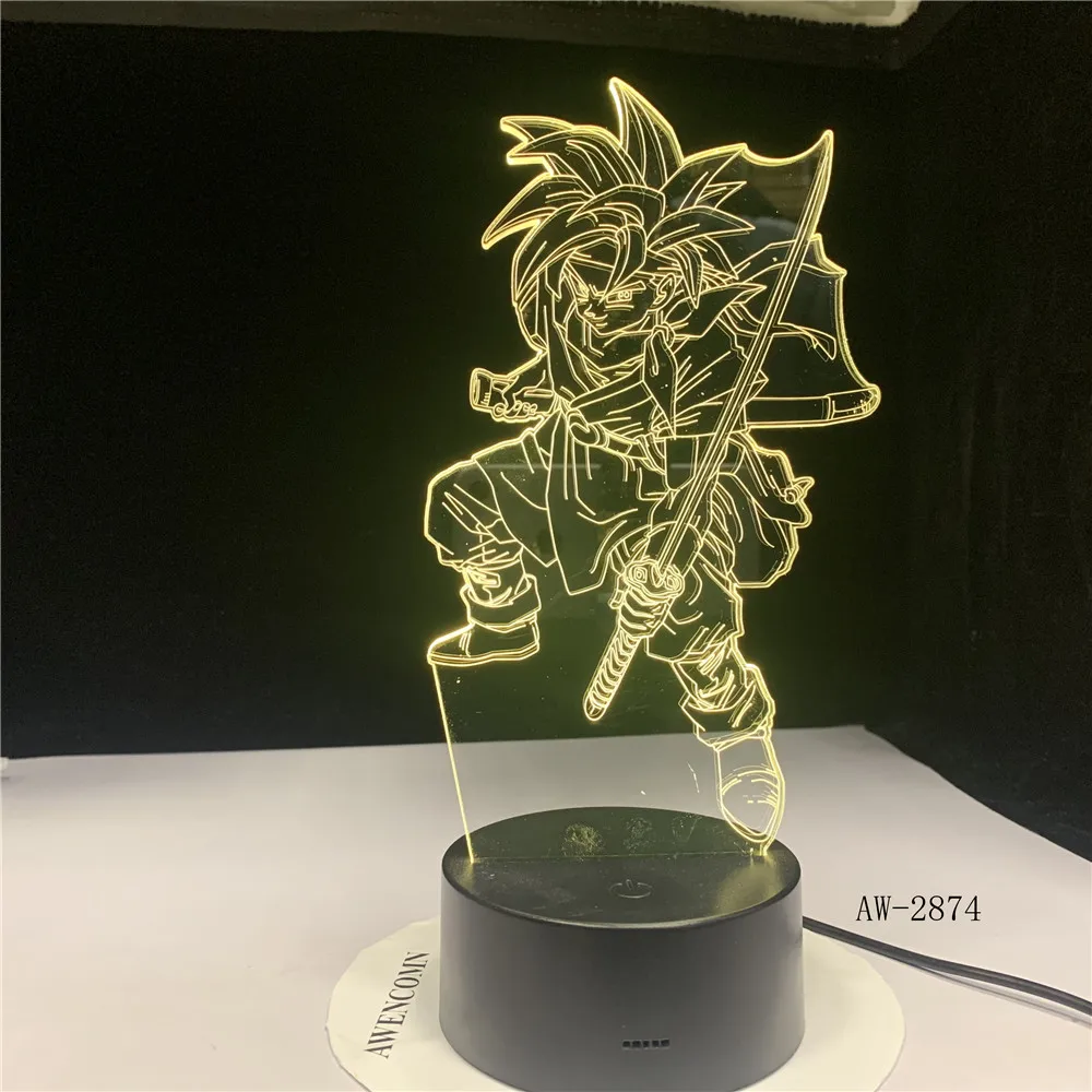 Uchiha Sasuke Моделирование Led 3D настольная лампа аниме домашний декор приспособление