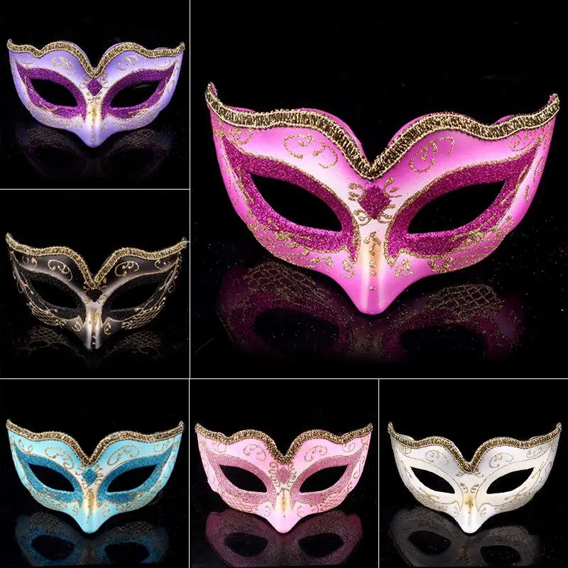 

Masquerade Masks Performance Half Face Fox Sequin Mask Princess Venice Mask Halloween Christmas Party Ball Mask Mardi Gras Masks