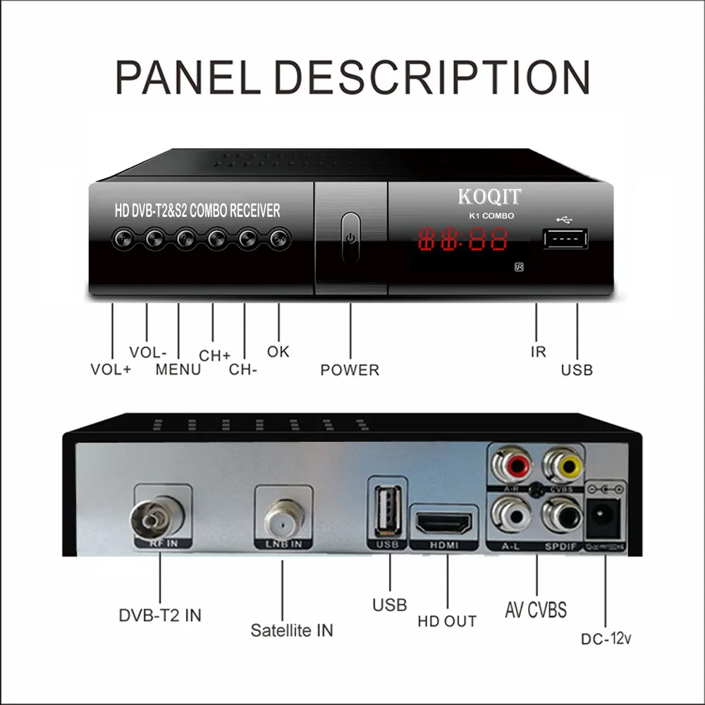 DVB-T2 DVB-S2 комбо цифрового ТВ коробка DVBT2 Европа скам Cline для Испании спутниковый ресивер DVB T2 Youtube finder IP tv m3u