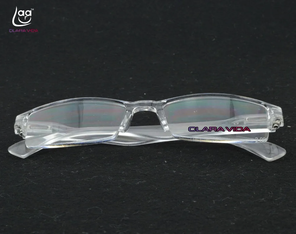 Очки для чтения мужские прозрачные с пружинной дужкой + 1 5 2 3 4|transparent reading glasses|fashion