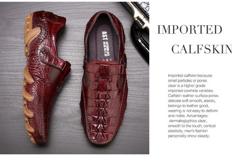 New Men's Octopus Leather Driving Shoes Crocodile Slip On Loafers For Mens Casual Shoes Moccasins Business Clogs Shoes Branded (13)