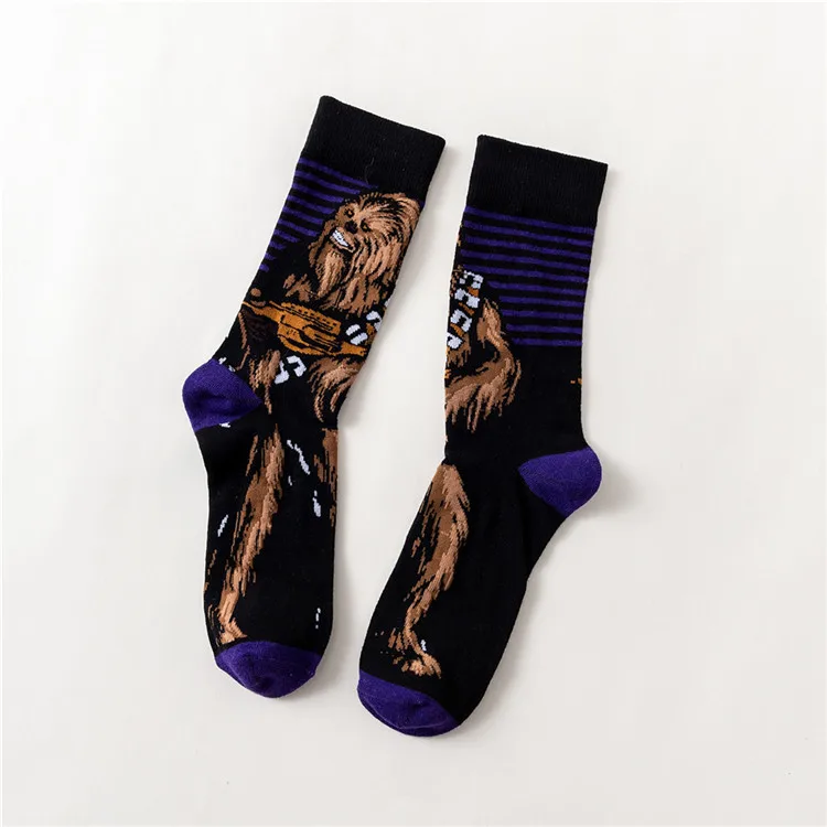 Fashion Star Wars Stockings Adult Men Women Jedi Knight Master Yoda Wookiee Cosplay Cotton Autumn Winter Funny Long Socks