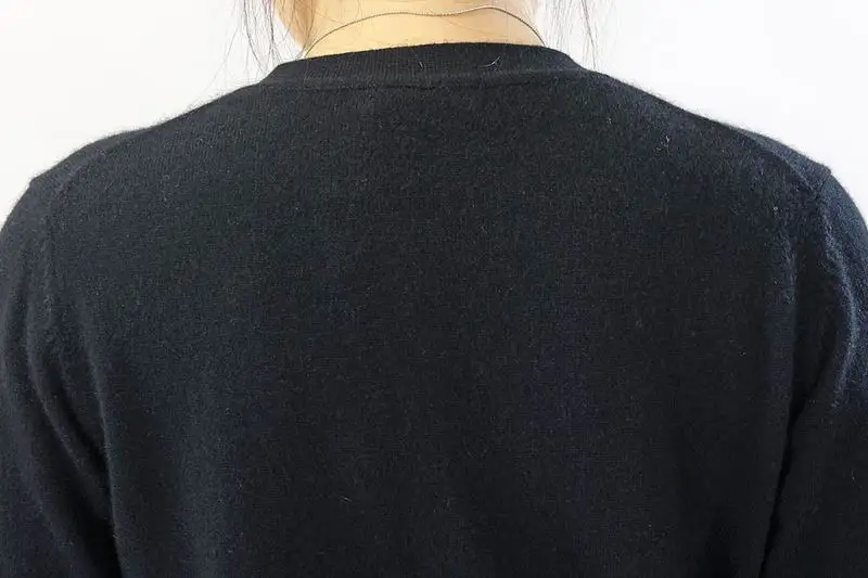 100 кашемировый женский свитер с круглым вырезом черный кардиган из натуральной ткани мягкий теплый высококачественный распродажа