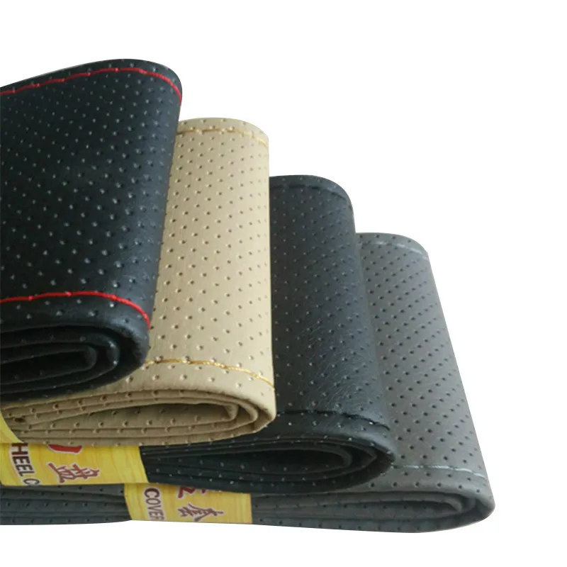 

DIY Steering Wheel Covers/Extremely soft Leather braid on the steering-wheel of Car With Needle and Thread Interior accessories