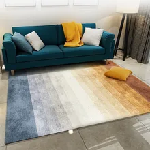 Постмодерн постепенно меняющийся Цвет Полосатый прикроватный ковер, большой размер журнальный столик для гостиной ковер, украшение коврик для столовой