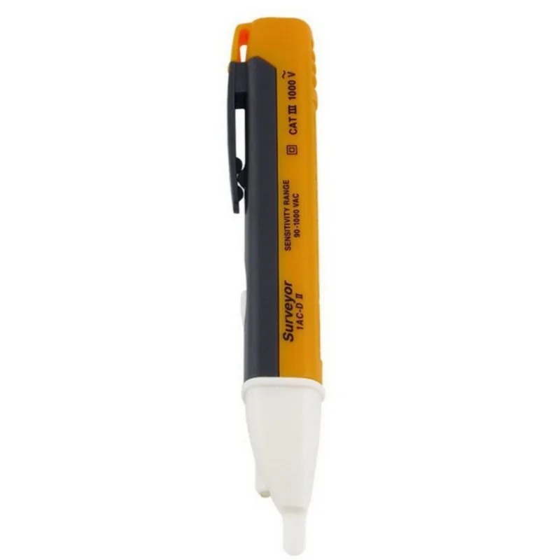 Светодиодный светильник AC Электрический Тестер Напряжения Ручка детектор 90-1000 в датчик переменного тока на выходе детектор напряжения в розетке с новизной светильник - Цвет: Цвет: желтый