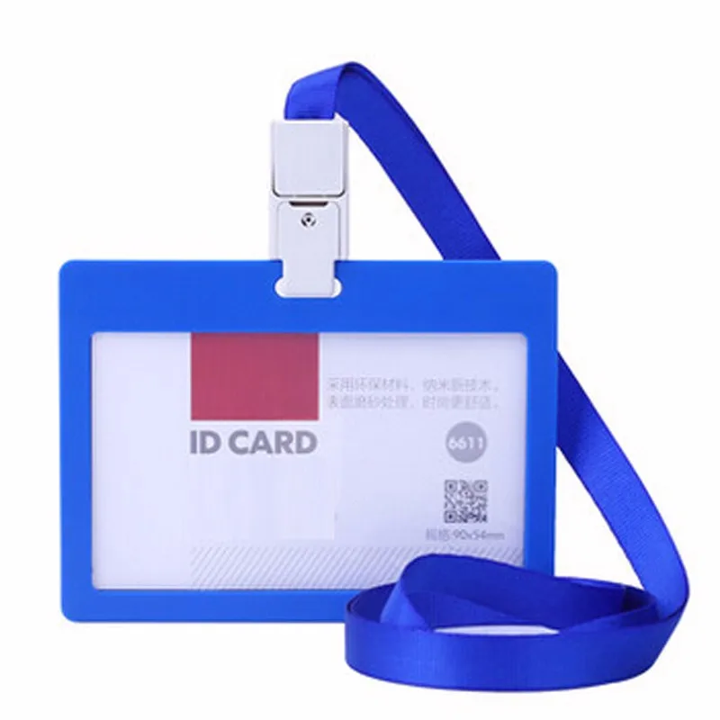 Cartão de Identificação Suportes com Cordão Cartão de Visita Titular do Cartão Material de Escritório Case Crachá Horizontal Estilo Escola Papelaria 10 Pçs 9 Material escolar e de escritório