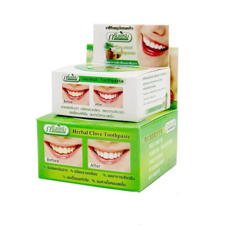 Thailand Toothpaste Herb Natural Herbal Clove Tooth Whitening Dentifrice Antibacterial Remove Stains Paste 35g | Красота и здоровье