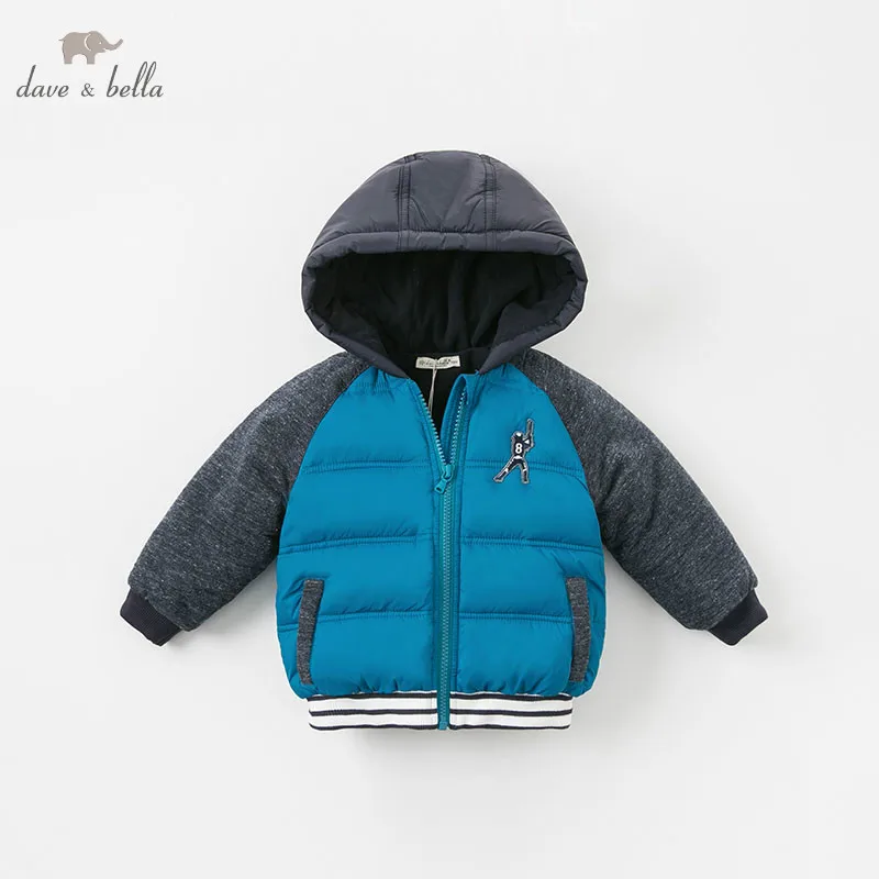 DBA7782 dave bella/куртка для маленьких мальчиков детская синяя верхняя одежда модное