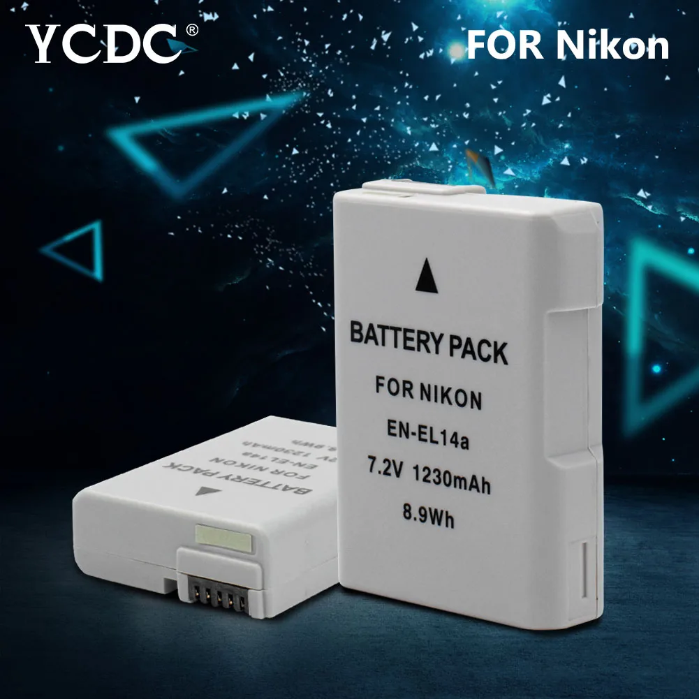 

1pc EN-EL14A 1230mAh 7.2V Rechargeable Li-ion Camera Battery for Nikon D3100/D3300/D5100/D5500/DF/Coolpix P7100/Coolpix P7800