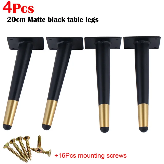 

4Pcs 150/200MM Furniture table legs Metal Tapered Sofa Cupboard Cabinet Furniture Leg Feet Coffee tea bar Stool chair Leg Feet