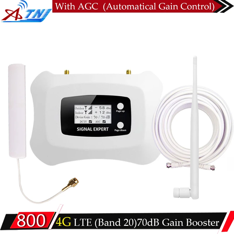 

ATNJ LTE 4G 800MHz Signal Booster 4G Mobile Phone Signal Repeater cellular signal Amplifier LTE 4g repeater 2G 3G 4G Antenna