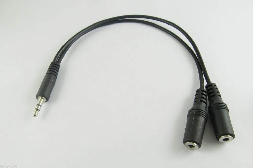10pcs 3 5mm 1 8 Stereo Audio Headphone Y Splitter Adapter Cable for Mp3 MP4 28cm