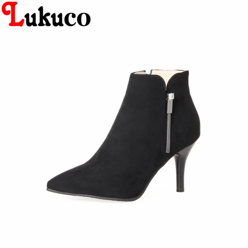 

2018 New concise style Pointed Toe lady shoes size 34-46 Thin Heels Ankle Boots high quality low price super bargain women boots