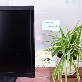 

Computer Moniter Side Memo Pad Board Note Board Transparent Plastic Adhesive Board Card Holder