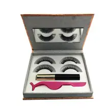 3D натуральные накладные ресницы на магнитах комплект ручной работы накладные ресницы грубость намагниченные ресницы Магнитная подводка для глаз пинцет Макияж набор