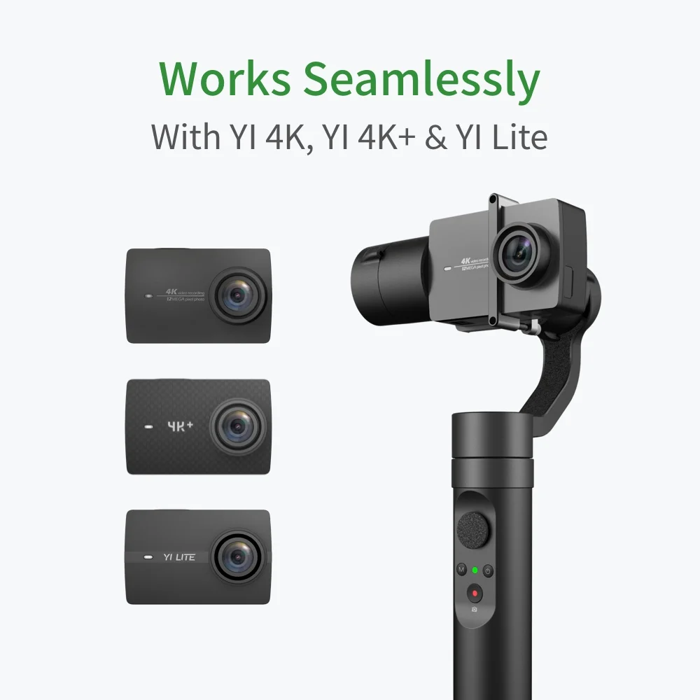 YI Action Gimbal 3 Axis 4 режима Bluetooth Управление 6 8 часов батарея ручной стабилизатор для 4k