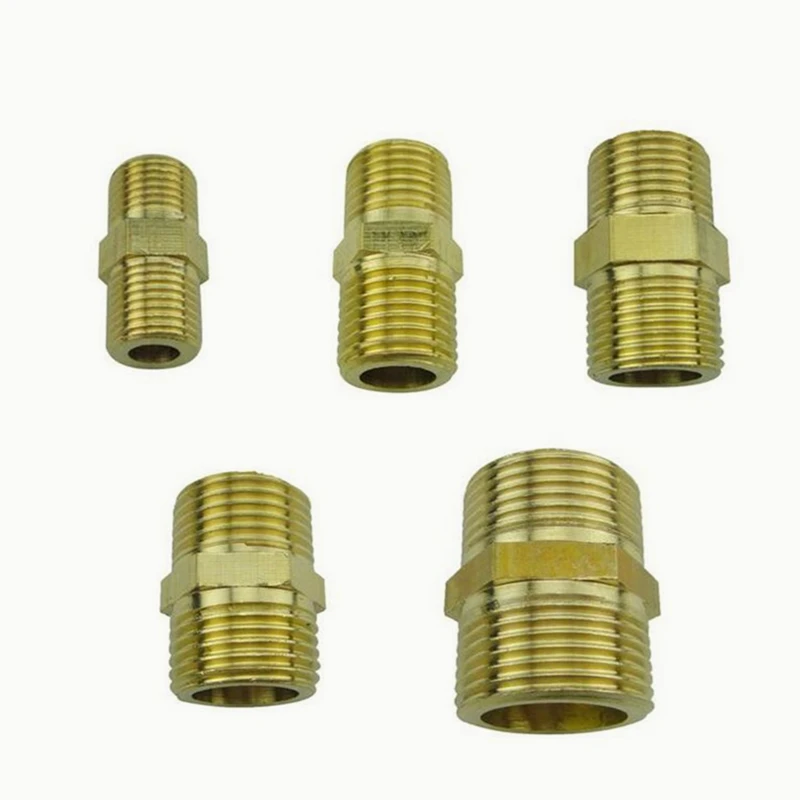 Латунные фитинги шестигранные ниппели м/м 1/8 &quot1/4&quot 3/8 &quot1/2&quot соединители для