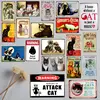 A Home Without Cat Is Just a House Metal Pet  Animal Tin Sign Vintage Plates For Wall Art Retro Decor 30X20CM A-5195B ► Photo 1/4