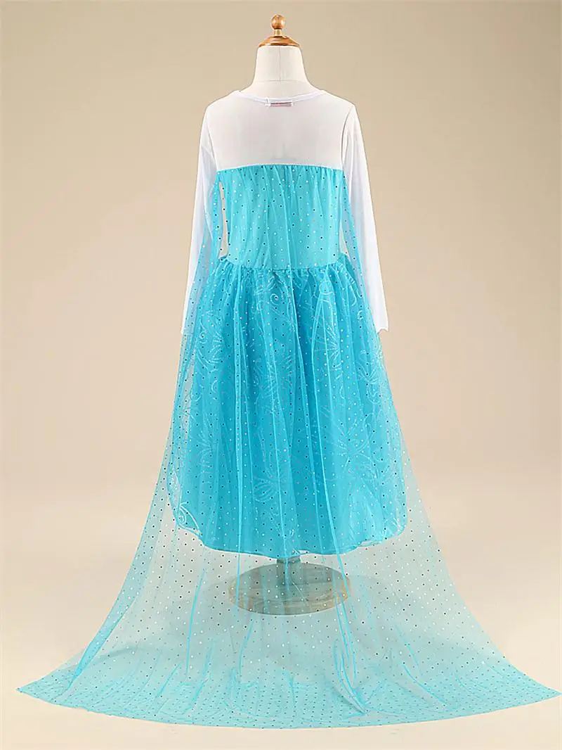 Платья для косплея для девочек от 3 до 10 лет, платье Эльзы платье принцессы праздничное платье Снежной Королевы vestidos, костюмы Эльзы для детей, одежда