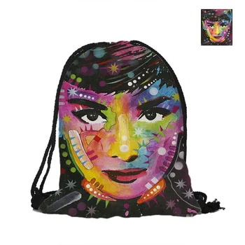 

Beauty Image Print Drawstring Backpack For Beach School Shopping Women Men Pouch Backpack Shoulder Bag Fashion Polyster Backpack