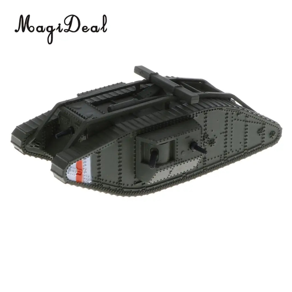 1/100 Simulation Diecast Britain MK. IV Male Tank - WWI Armored Army Vehicle Car Model Toy Soldiers Souvenir
