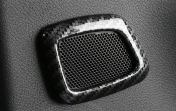 

for Jeep Compass 2017 2018 ABS Carbon fibre Car Back rear door inner speaker audio Horn frame cover trim Car styling Accessories
