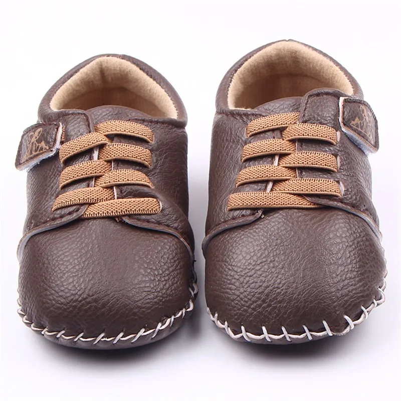 Мода первые ходоки Демисезонный белый Детская обувь мягкая подошва Нескользящая ходунки малышей обувь кожа детские мокасины 0-18 м
