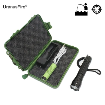 

1000lm White Light XM-L T6 LED Portable Torch Outdoor Hunting Flashlight green/red/blue/UV lighting Tactical lanterna