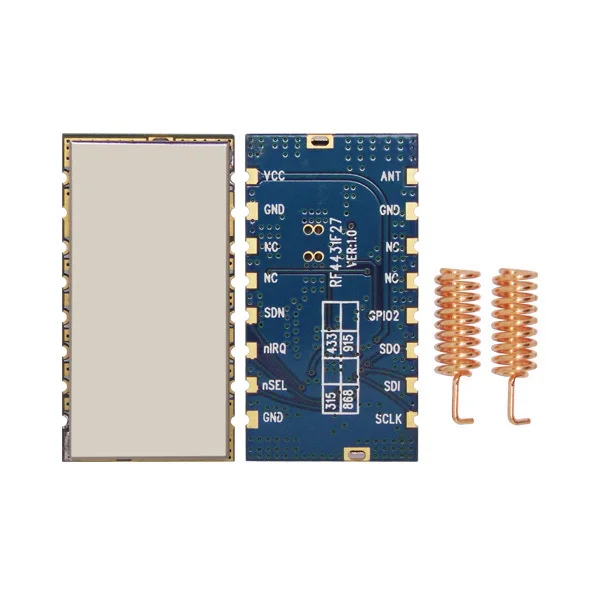 

2pcs/lot high performance 3km 868MHz 500mW embedded Wireless Transmitter Receiver RF Module FSK / GFSK Module RF4432F27