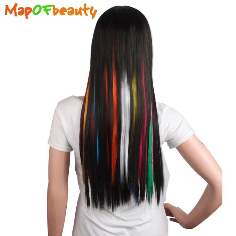 MapofBeauty 16 &quotДлинные прямые 5 шт. Женская Сережка в одной части розовые белые синие