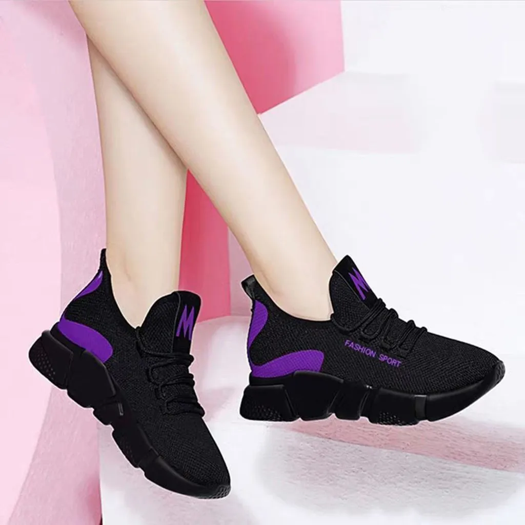 Женские летние кроссовки, обувь для бега для женщин, женские повседневные нескользящие спортивные Прогулочные кроссовки, мягкие дышащие женские кроссовки