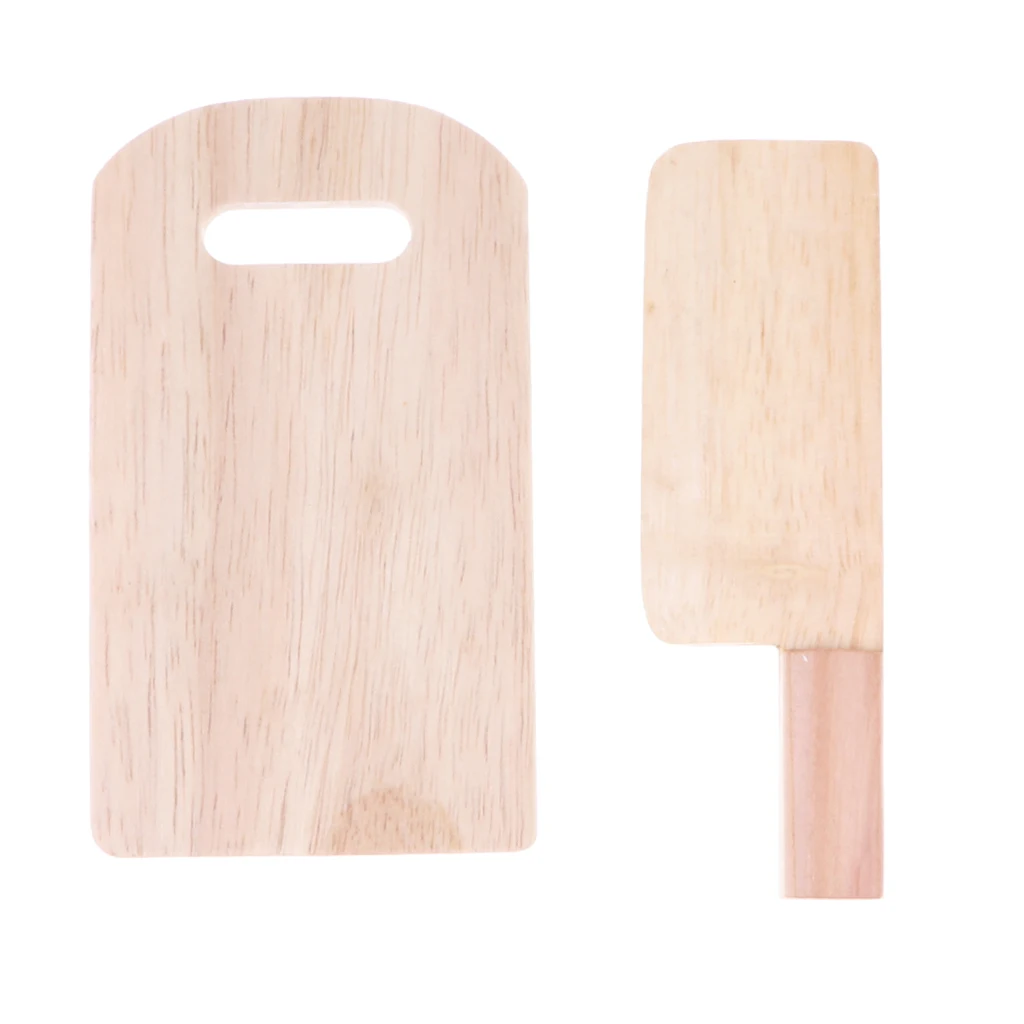 Kids Pretend Play Chopping Board & Cutter Set Kitchen Kitchenware Role Play Toys