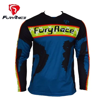 Fury rracing кофта для велоспорта для мужчин MTB горный велосипед Bicicleta нижние Трикотажные изделия с длинными рукавами мотокросса мотоцикла MX футболки - Цвет: FRJ0021