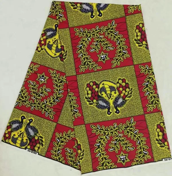 Не хлопок! самая дешевая ткань Анкара африканская восковая ткань с принтом африканская Ткань 6 ярдов полиэстер ткань нигерийский воск DF-D1