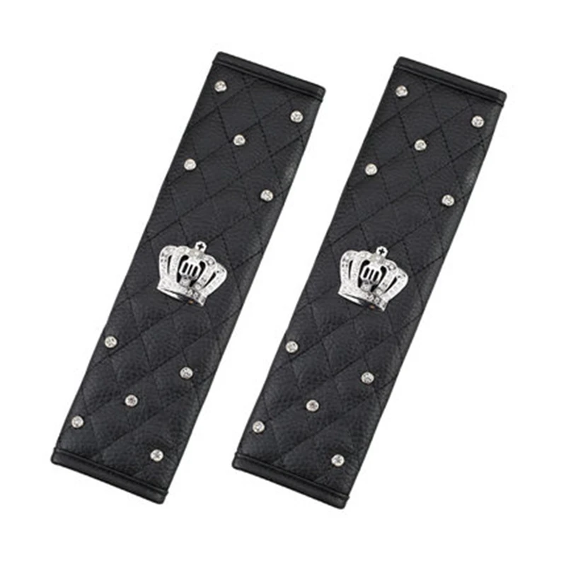 Luxury Diamond Auto Seat Belt Cover Hand Brake Gear Cover Car Seat Belt Shoulder Pad Car Styling Suit For All For honda lada