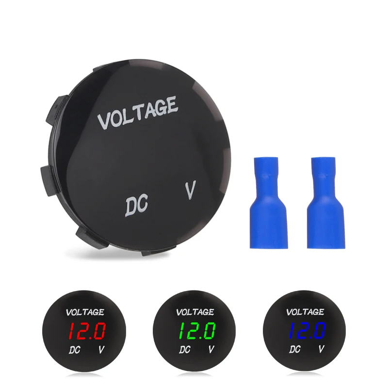 DC 12 V 24 Автомобильный Вольтметр для мотоцикла Измеритель Напряжения
