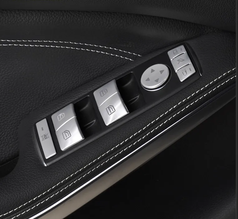 Оконное стекло автомобиля кнопка подъема Стикеры для Mercedes Benz A B C E GLA CLA GLK GL ml GLE класса