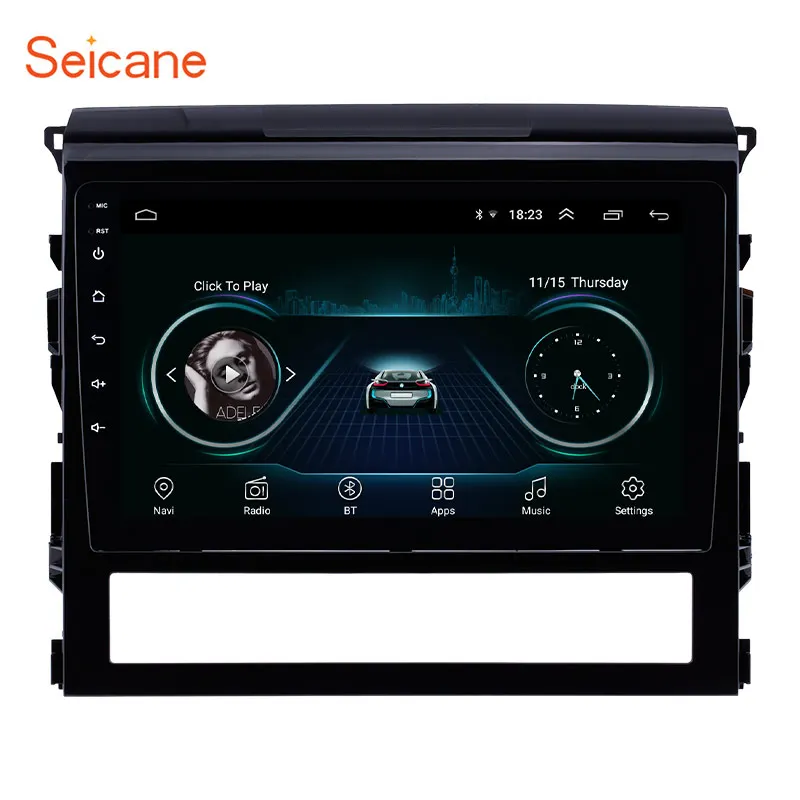 Автомагнитола seicane 9 дюймов Android 8 1 GPS для Toyota Land Cruiser 200 2016 TPMS DVR OBD II USB SD 3G WiFi SWC 1080P AUX